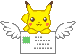 email mantis at pkmnCollectors dot online (but dont click here to do it, this isnt a link) a pikachu leaning on an envelope, inviting you to contact me